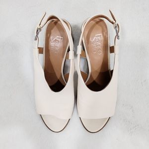 Franco Sarto | Women's helix leather sandals in chic cashmere size 8